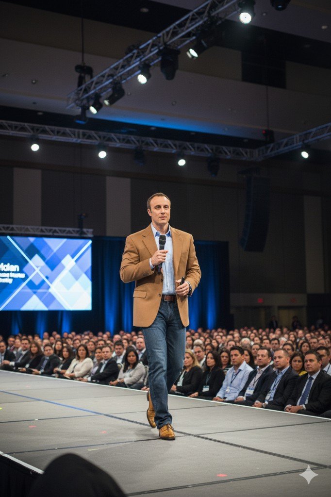 Chris delivering a keynote on stage